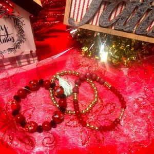 Set of 3 handmade beaded bracelets